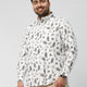 Plus Size Men Nautical Printed Stretch Full Sleeve Shirts | XL-7XL