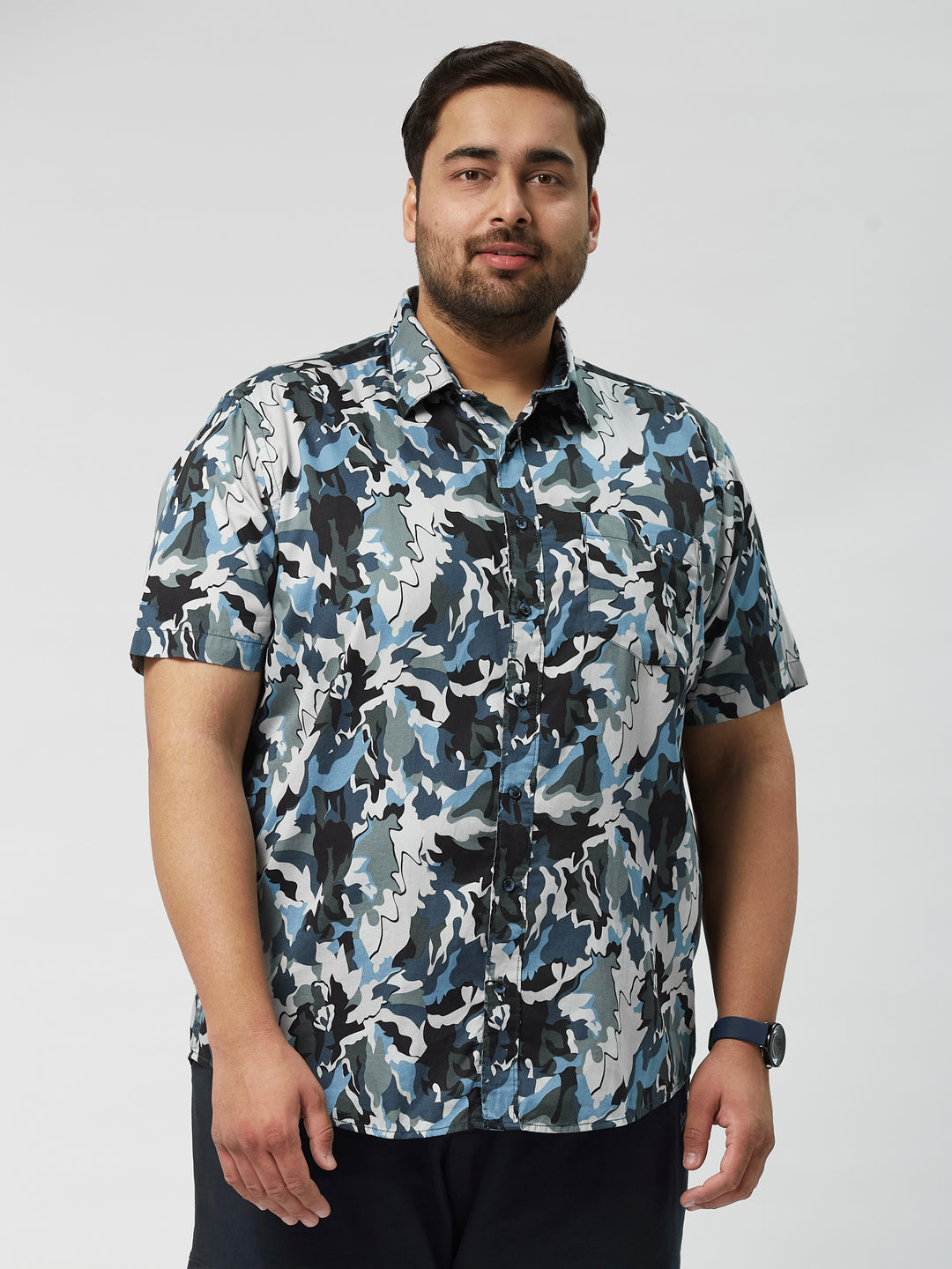 Men Adventure Printed Half Sleeve Shirt