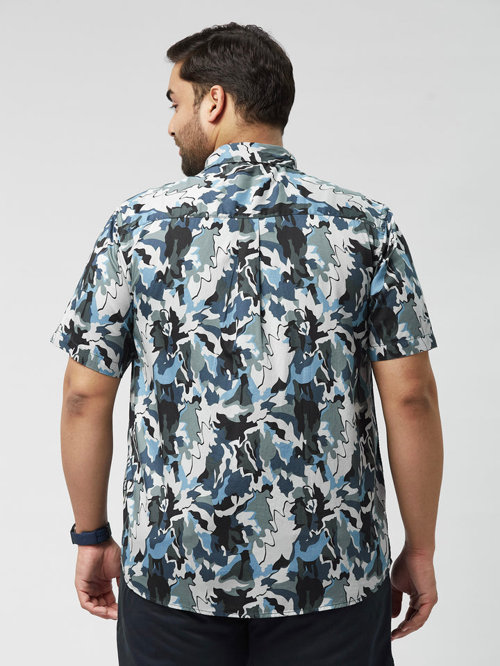 Men Adventure Printed Half Sleeve Shirt