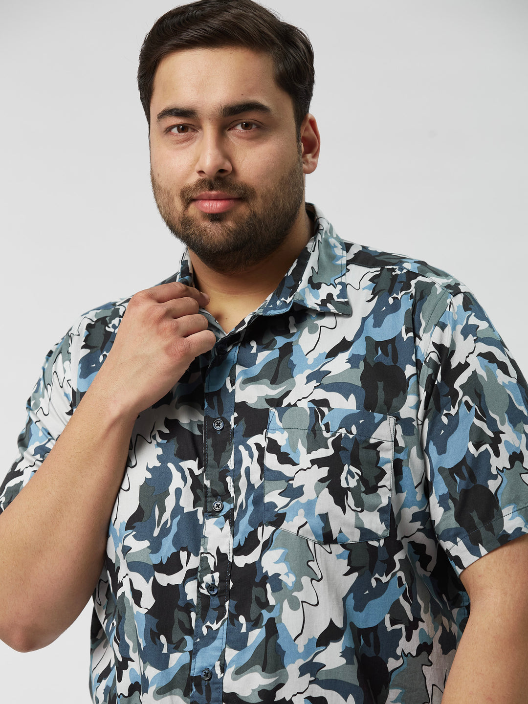 Men Adventure Printed Half Sleeve Shirt