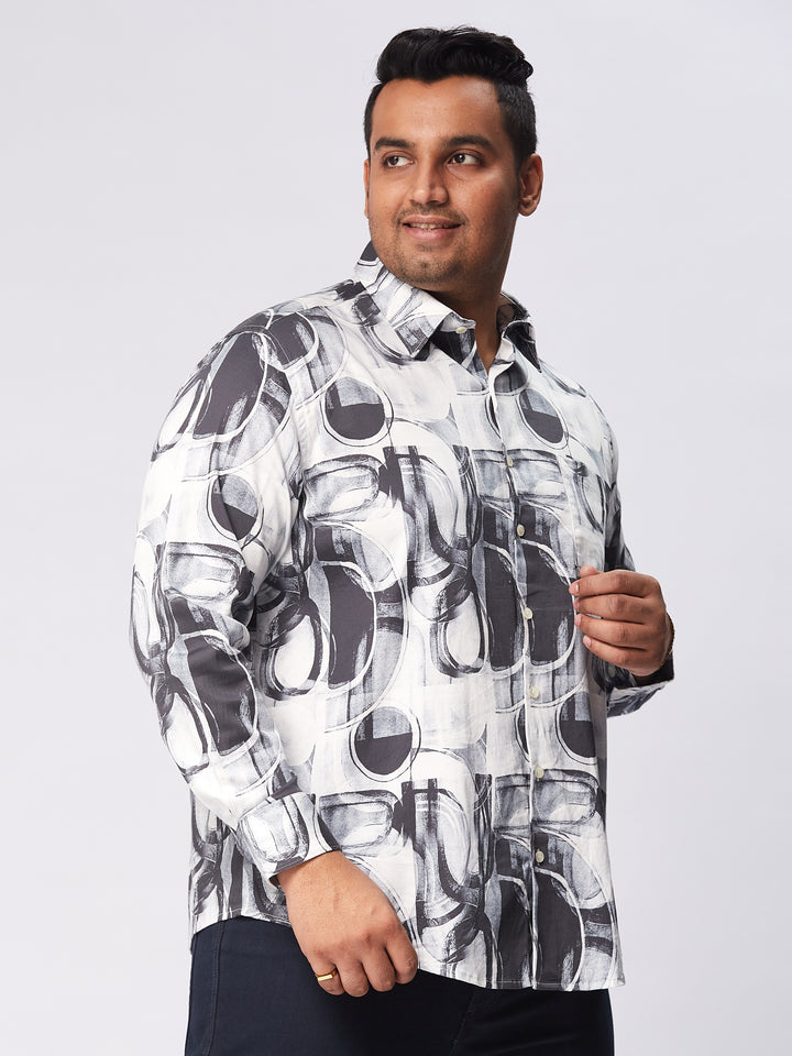 Men Occasion Printed Stretch Full Sleeve Shirts