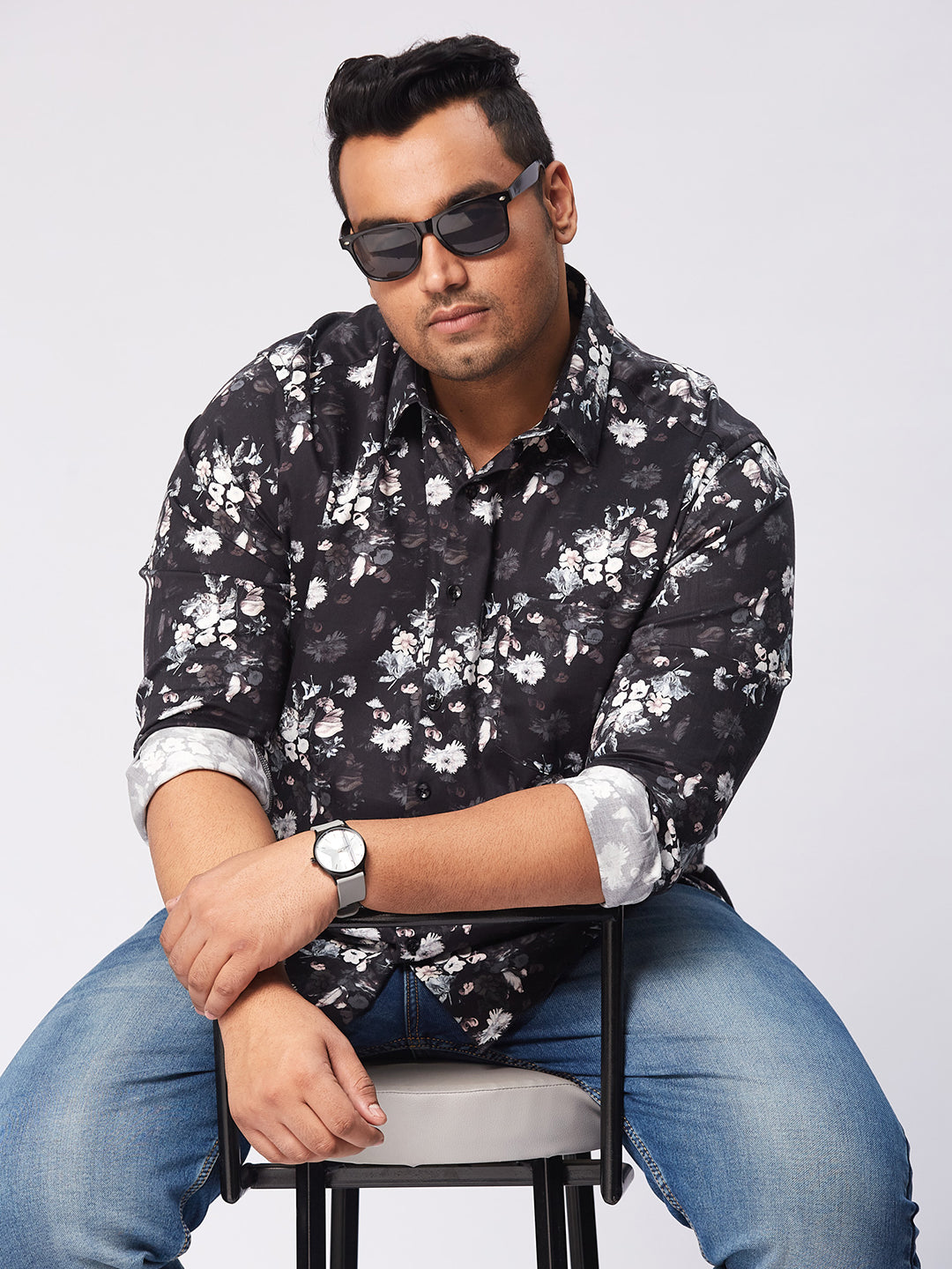 Men Occasion Printed Stretch Full Sleeve Shirts | XL-7XL