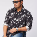 Plus Size Men Occasion Printed Stretch Full Sleeve Shirts | XL-7XL