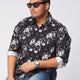 Plus Size Men Occasion Printed Stretch Full Sleeve Shirts | XL-7XL
