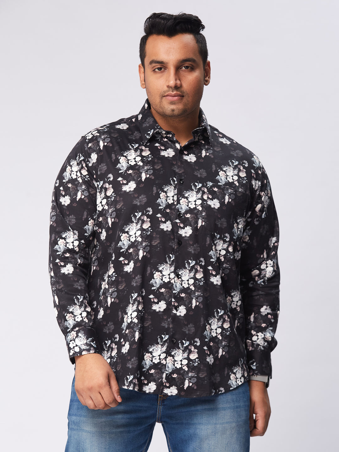 Men Occasion Printed Stretch Full Sleeve Shirts