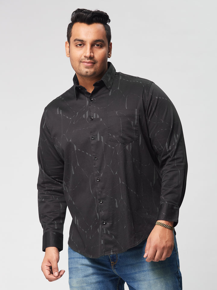 Men Occasion Printed Stretch Full Sleeve Shirts