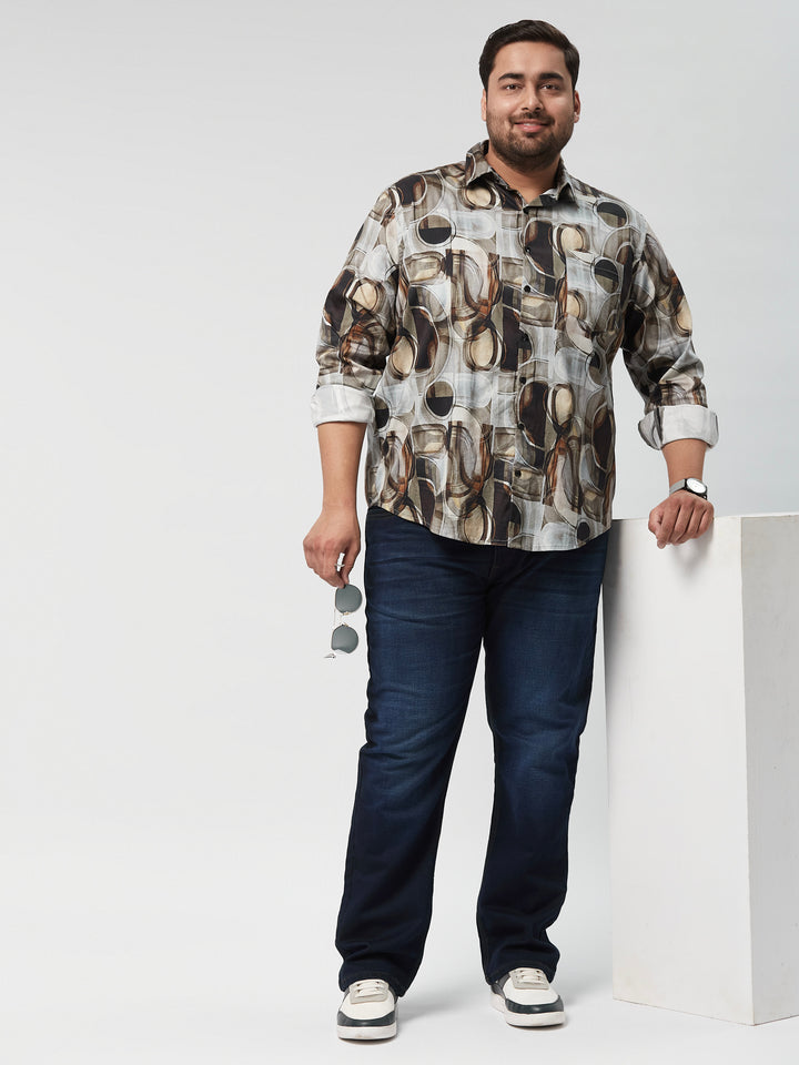 Men Occasion Printed Stretch Half Sleeve Shirts