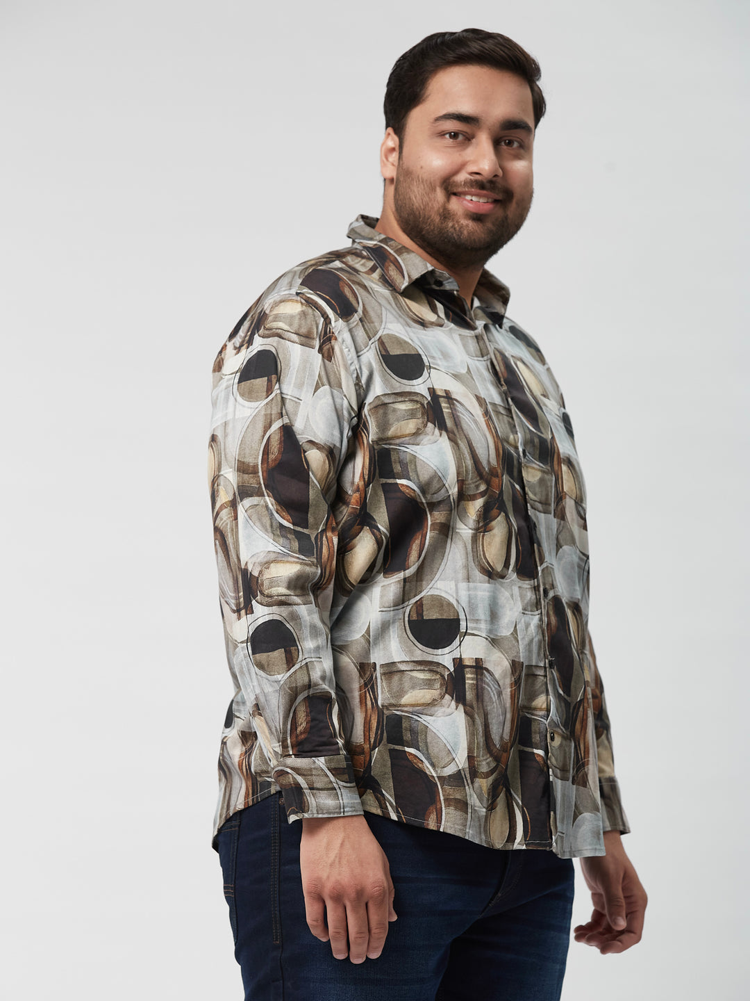 Men Occasion Printed Stretch Half Sleeve Shirts