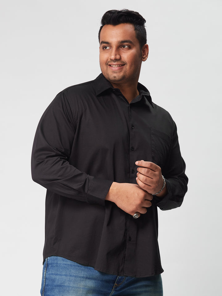 Men Occasion Solid Stretch Full Sleeve Shirts