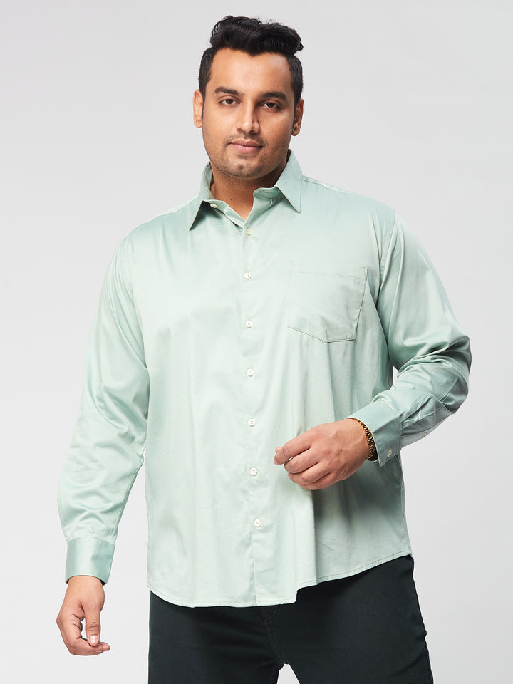 Men Occasion Solid Stretch Full Sleeve Shirts