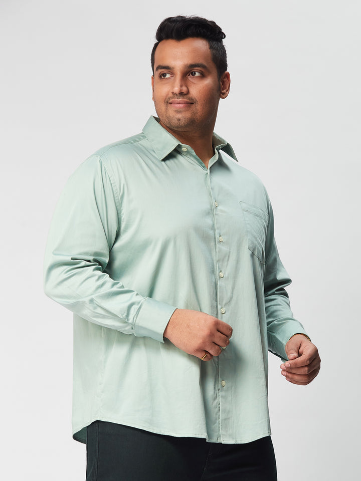 Men Occasion Solid Stretch Full Sleeve Shirts