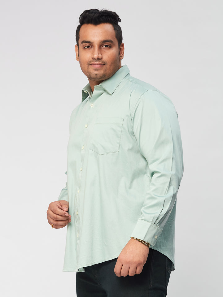 Men Occasion Solid Stretch Full Sleeve Shirts