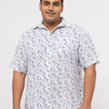 Plus size soft Cotton Printed Holiday Half Sleeve Shirt For Men | XL-7XL