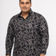 Plus size Printed Stretch Satin Party Shirt For Men | XL-7XL