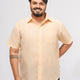 Plus size Solid Structure Cotton Smart Casual Shirt For Men | XL-7XL
