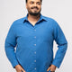 Plus size Solid Structure Cotton Smart Casual Shirt For Men | XL-7XL