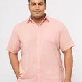 Plus size Solid Breezy Cotton Half Sleeve Shirt For Men | XL-7XL