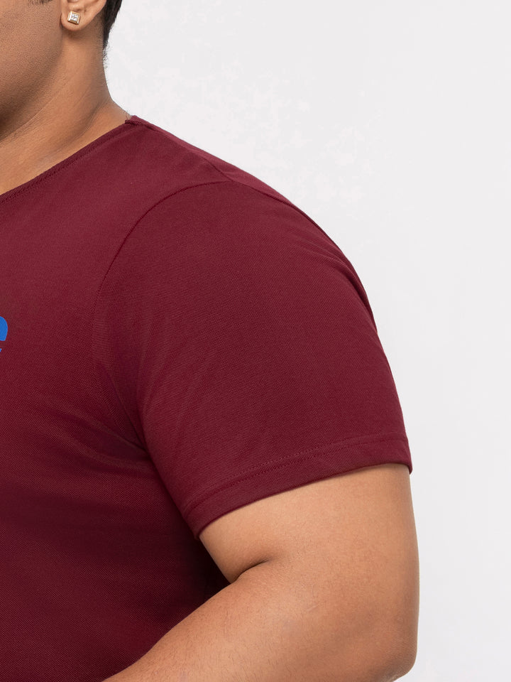 Plus size Structure Knit Graphic T-Shirt  For Men | XL-7XL