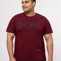 Plus size Structure Knit Graphic T-Shirt  For Men | XL-7XL