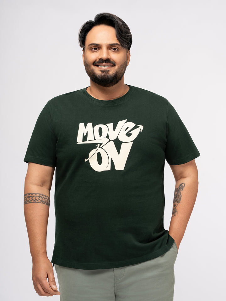 Plus size Structure Knit Graphic T-Shirt  For Men | XL-7XL