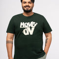 Plus size Structure Knit Graphic T-Shirt  For Men | XL-7XL