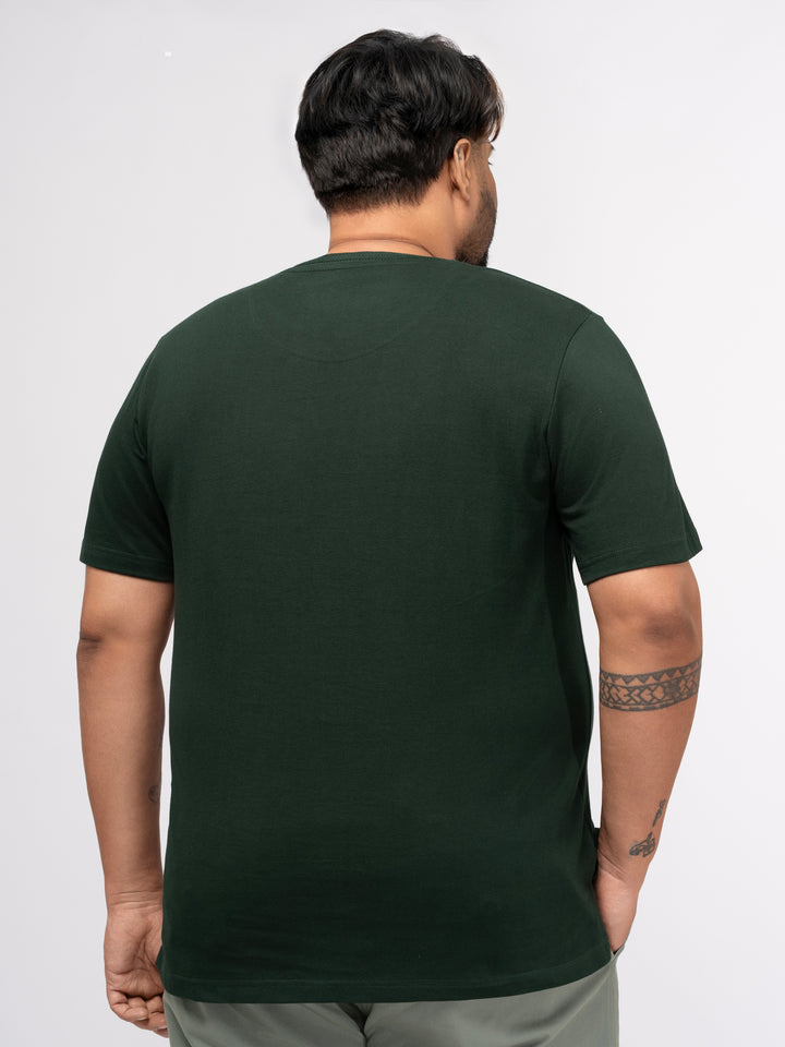 Plus size Structure Knit Graphic T-Shirt  For Men | XL-7XL