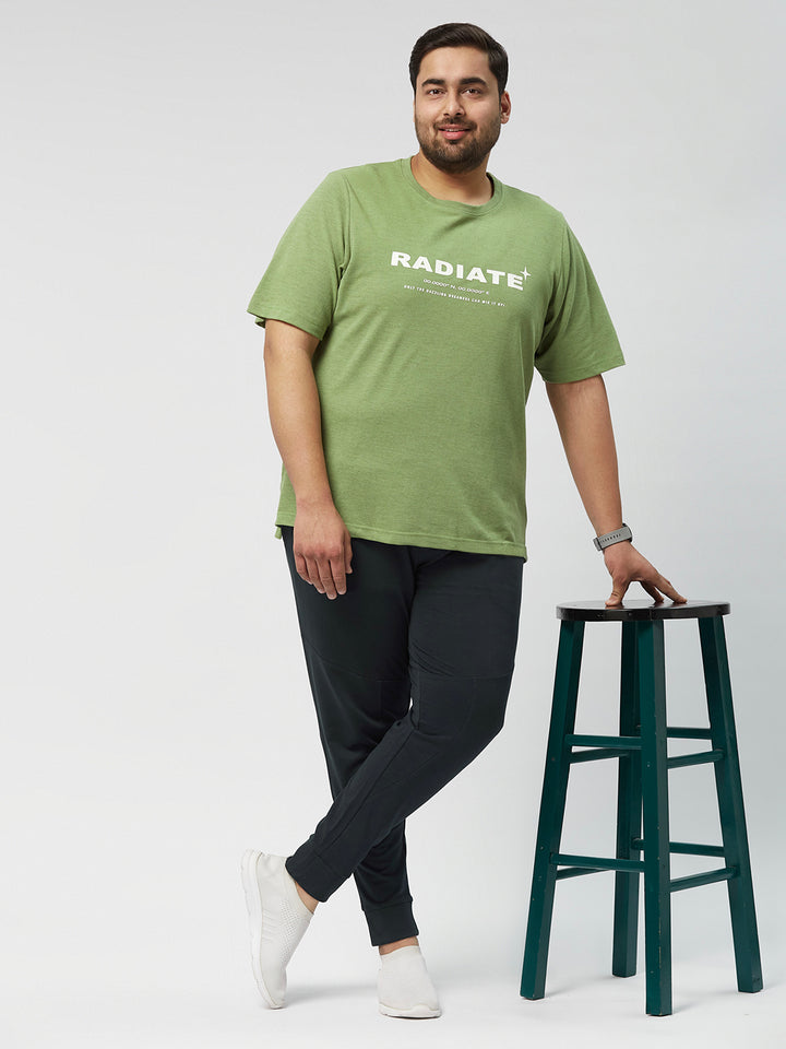 PLUS SIZE STRUCTURE KNIT GRAPHIC T-SHIRT FOR MEN | XL-7XL