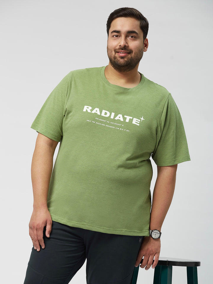 PLUS SIZE STRUCTURE KNIT GRAPHIC T-SHIRT FOR MEN | XL-7XL