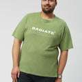 PLUS SIZE STRUCTURE KNIT GRAPHIC T-SHIRT FOR MEN | XL-7XL