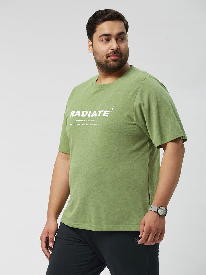PLUS SIZE STRUCTURE KNIT GRAPHIC T-SHIRT FOR MEN | XL-7XL