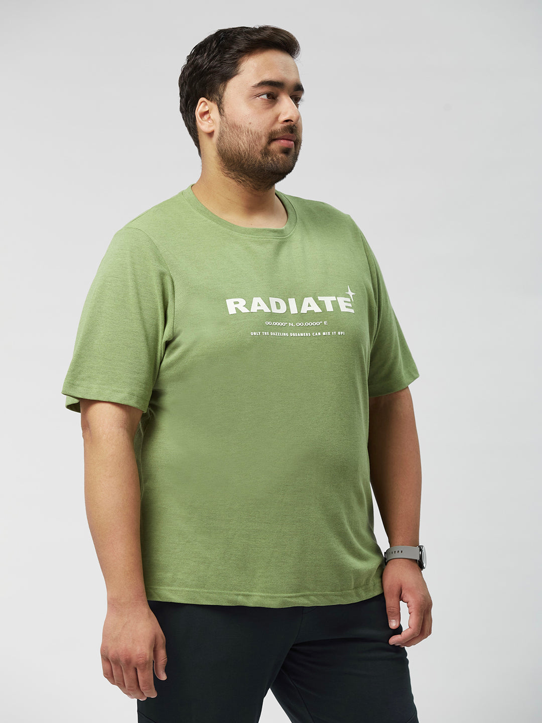 PLUS SIZE STRUCTURE KNIT GRAPHIC T-SHIRT FOR MEN | XL-7XL