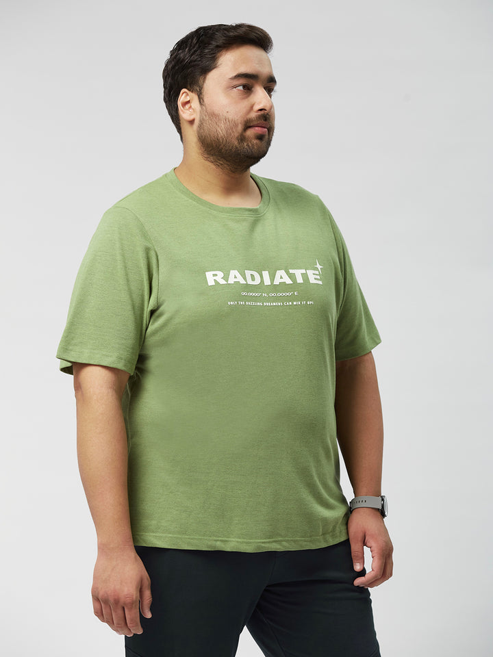 PLUS SIZE STRUCTURE KNIT GRAPHIC T-SHIRT FOR MEN | XL-7XL