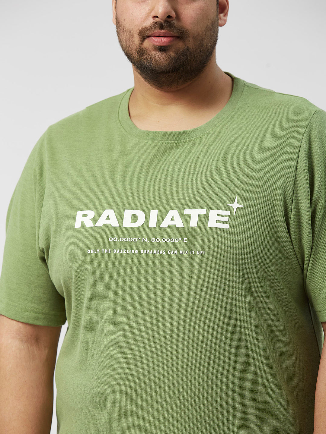 PLUS SIZE STRUCTURE KNIT GRAPHIC T-SHIRT FOR MEN | XL-7XL