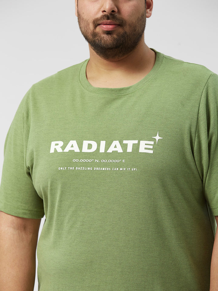 PLUS SIZE STRUCTURE KNIT GRAPHIC T-SHIRT FOR MEN | XL-7XL