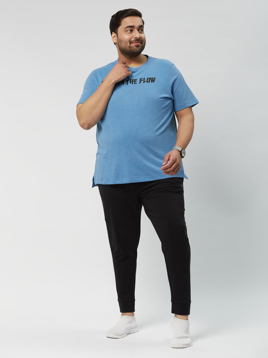 PLUS SIZE STRUCTURE KNIT GRAPHIC T-SHIRT FOR MEN | XL-7XL