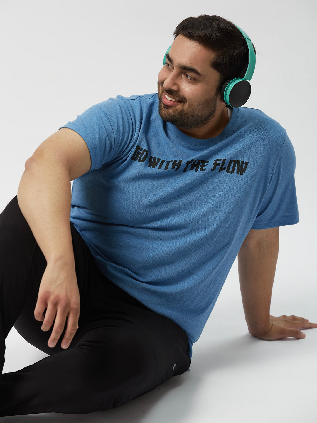 PLUS SIZE STRUCTURE KNIT GRAPHIC T-SHIRT FOR MEN | XL-7XL