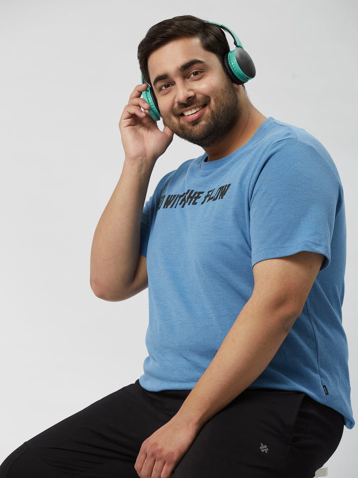 PLUS SIZE STRUCTURE KNIT GRAPHIC T-SHIRT FOR MEN | XL-7XL