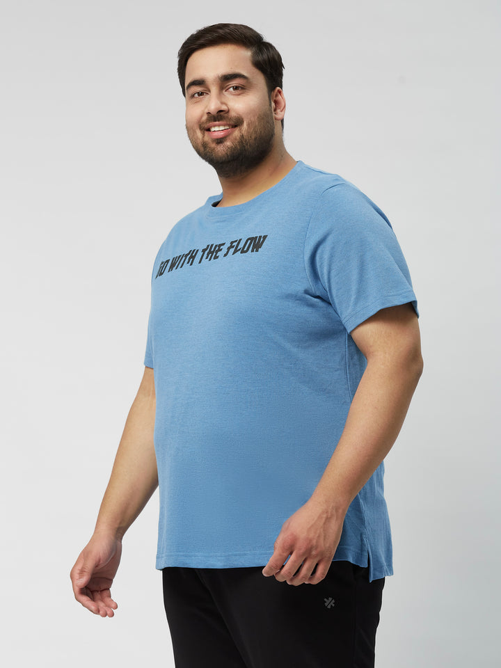 PLUS SIZE STRUCTURE KNIT GRAPHIC T-SHIRT FOR MEN | XL-7XL