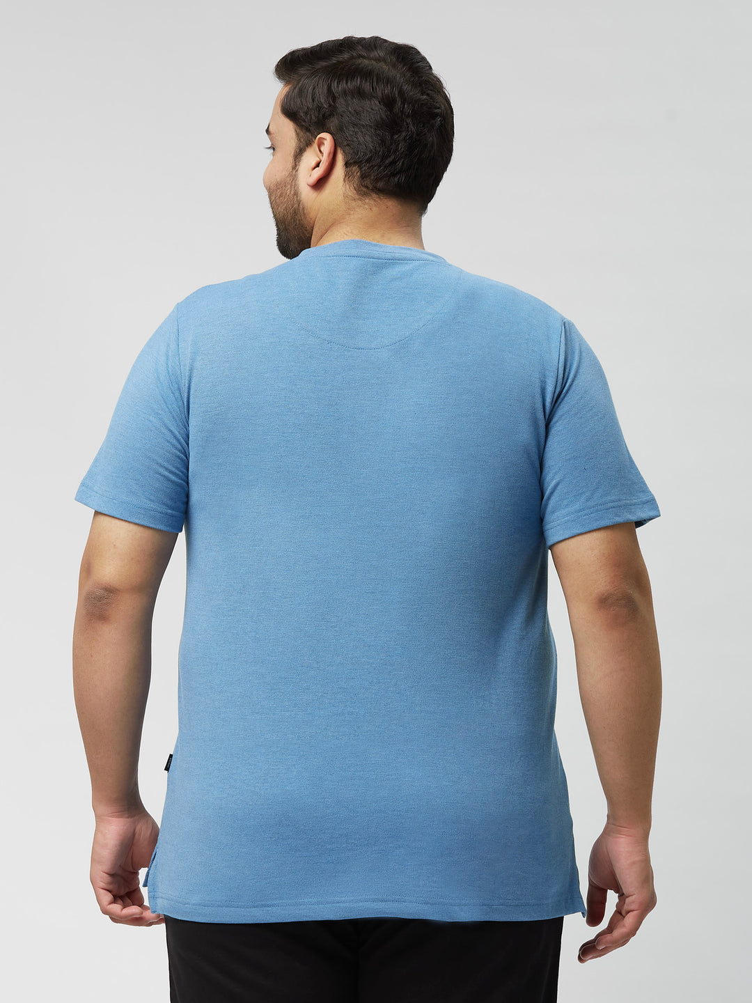 PLUS SIZE STRUCTURE KNIT GRAPHIC T-SHIRT FOR MEN | XL-7XL