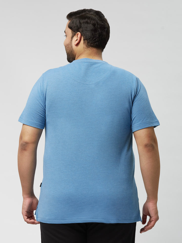 PLUS SIZE STRUCTURE KNIT GRAPHIC T-SHIRT FOR MEN | XL-7XL