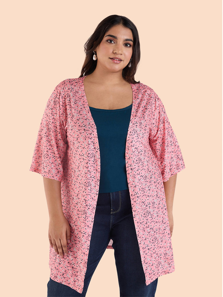 Ditsy Floral Printed Stretch Shrug