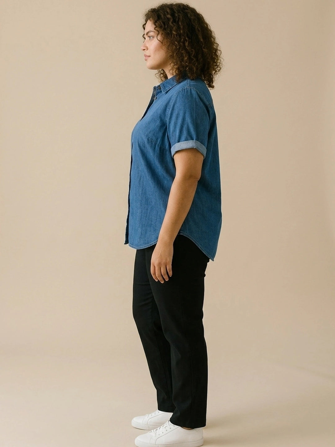 BIG HELLO - THE PLUS LIFE-Womens Shirt - Denim