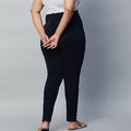 Plus Size Solid Knit Stretch Leggings | XL-7XL