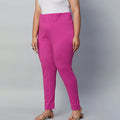 Plus Size Solid Knit Stretch Leggings | XL-7XL