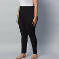 Plus Size Solid Knit Stretch Leggings | XL-7XL