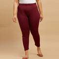 Solid Knit Stretch Shimmer Leggings | XL-7XL
