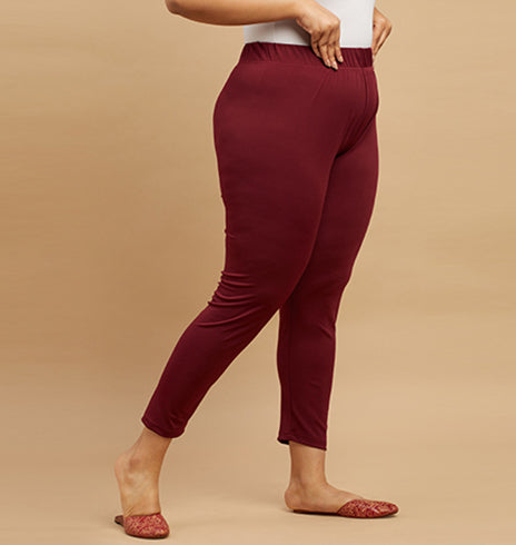 Solid Knit Stretch Shimmer Leggings