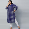 Plus Size Printed Rayon Kurta | XL-7XL