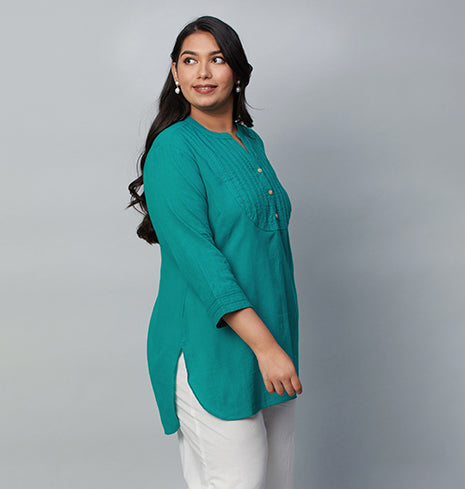 Solid Slub Kurti