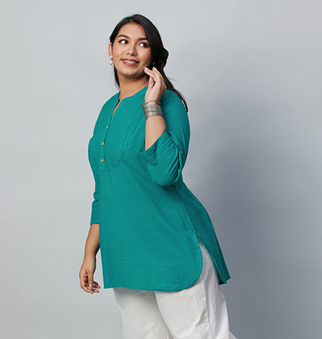 Solid Slub Kurti